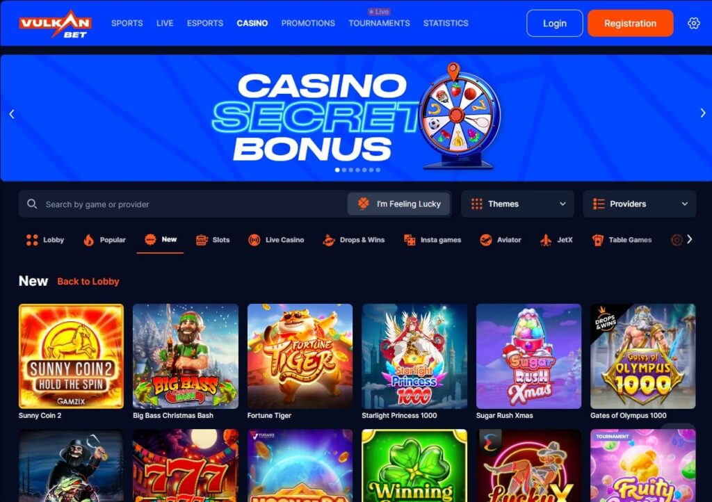 VulkanBet Casino Παιχνίδια