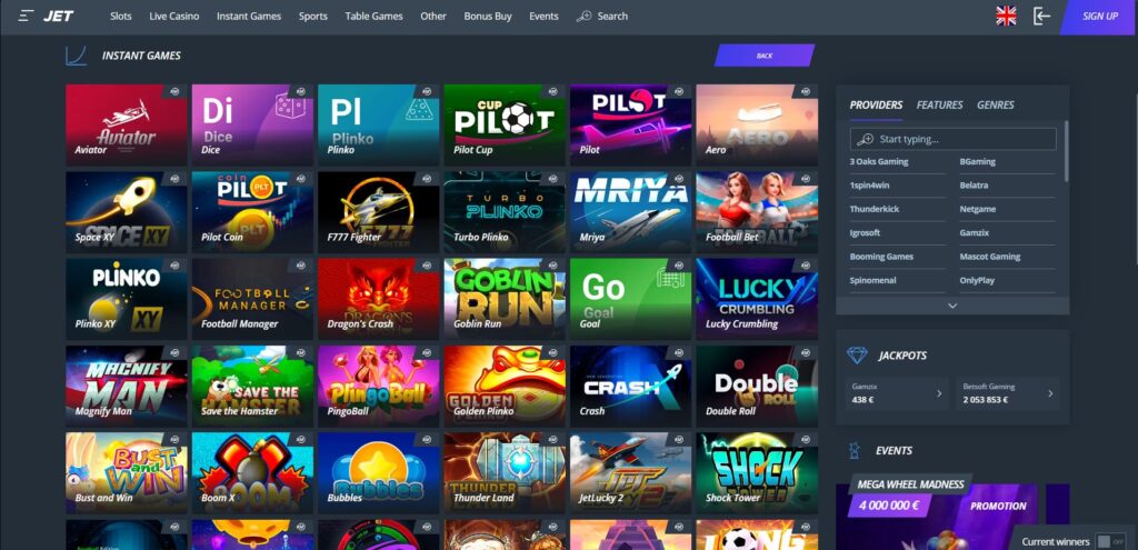 jet casino Paichnídia