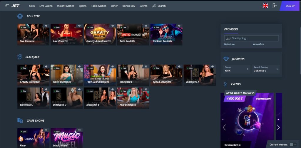 jet casino zontanó kazíno