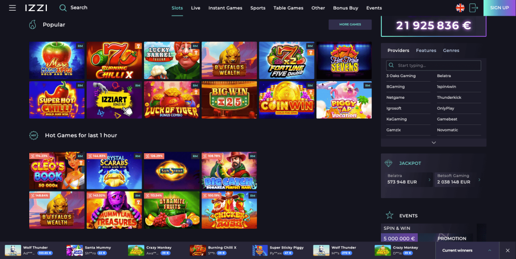 Izzi Casino Φρουτάκια